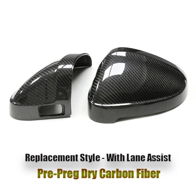Pre-Preg Dry Carbon Fiber Side Mirror Cover Cap For Audi B9 A5 S5 RS5 2017-2023 W W/O Lane Assist Carbon Rearview Mirror Housing