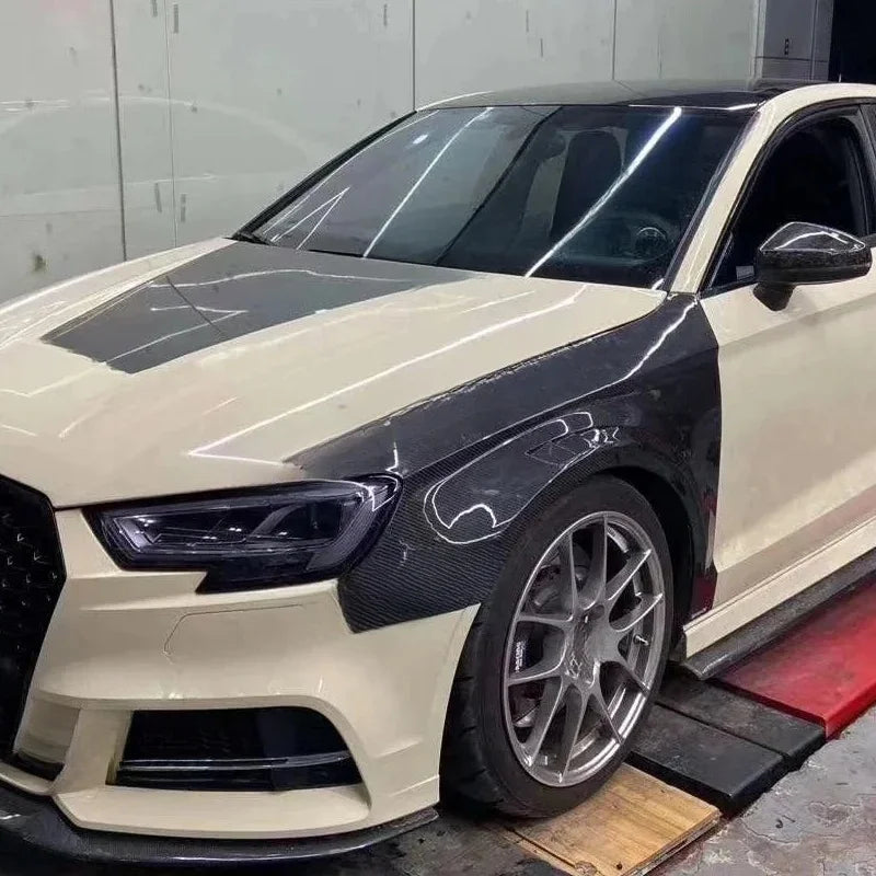 Upgraded Carbon Fiber Side Panels Car Exterior Upgrade Parts For A3 S3 8V 2018 Models