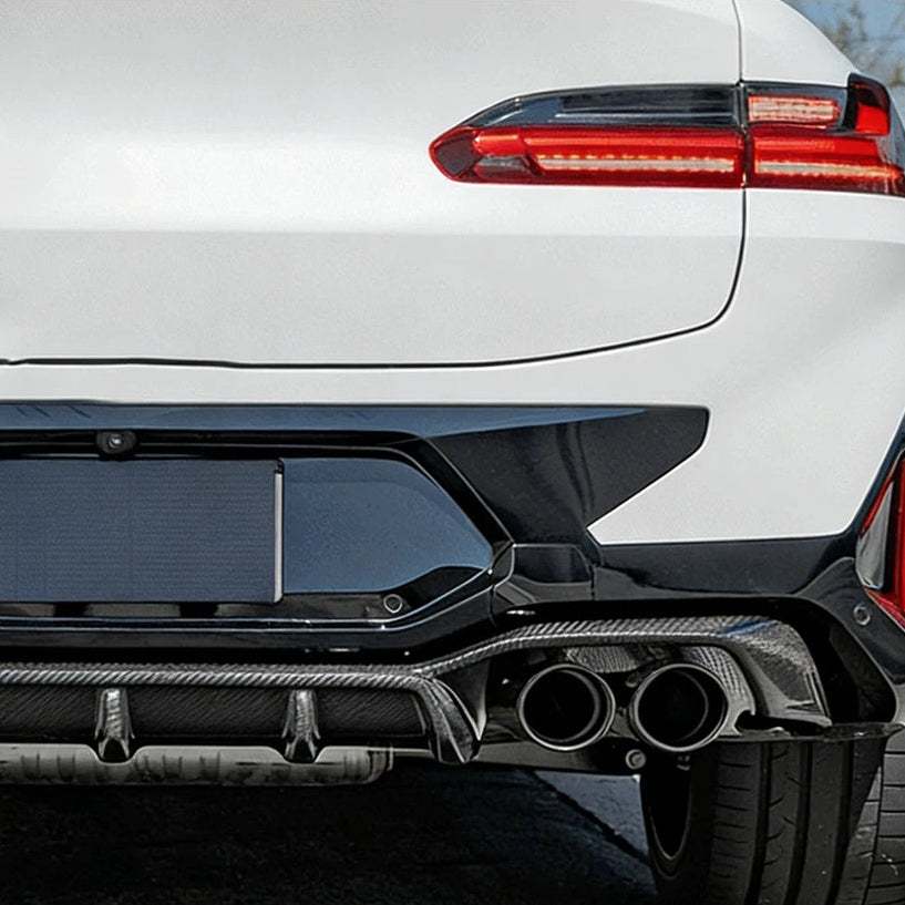 Carbon Fiber Car Rear Bumper Diffuser For BMW F97 X3M / F98 X4M LCI