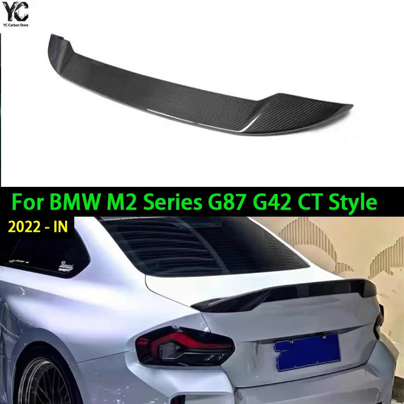 Dry Carbon Rear Trunk Spoiler Splitter Tail Wing For BMW 2 Series G42 M240i M235i G87 M2 2022~2026 Car Trunk Spoiler