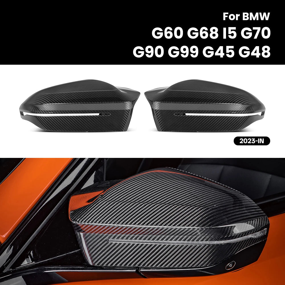 Carbon Fiber Car Mirror Caps For BMW G60 G90 G99 M5