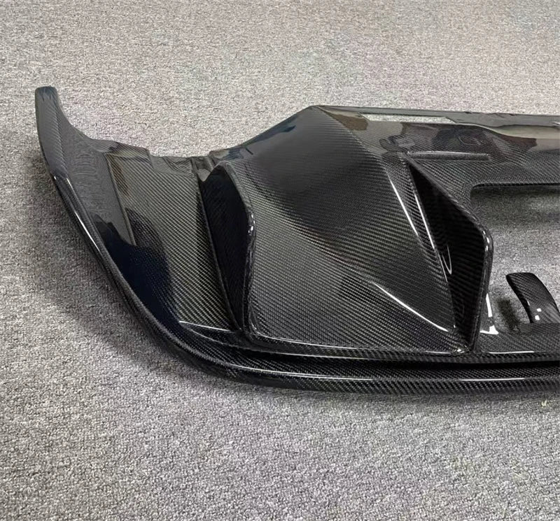 For Audi R8 V8 V10 2008-2015 Real Carbon Fiber Rear Bumper Lip Diffuser Splitters Spoiler Back Car Accessories Body Kit