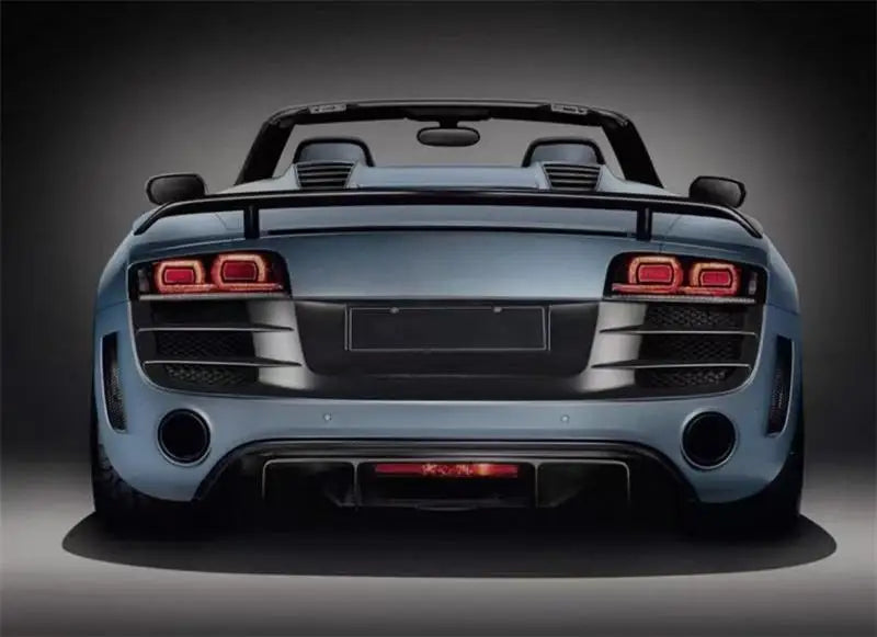 For Audi R8 V8 V10 2008-2015 Real Carbon Fiber Rear Bumper Lip Diffuser Splitters Spoiler Back Car Accessories Body Kit