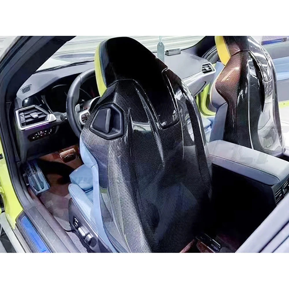 Carbon Fiber Seat Back Covers Trims For BMW M2 M3 M4 M8 X3M X4M G80 G82 F97 F98