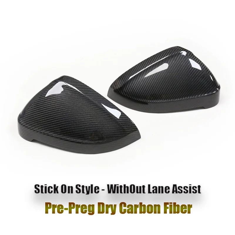 Pre-Preg Dry Carbon Fiber Side Mirror Cover Cap For Audi B9 A5 S5 RS5 2017-2023 W W/O Lane Assist Carbon Rearview Mirror Housing