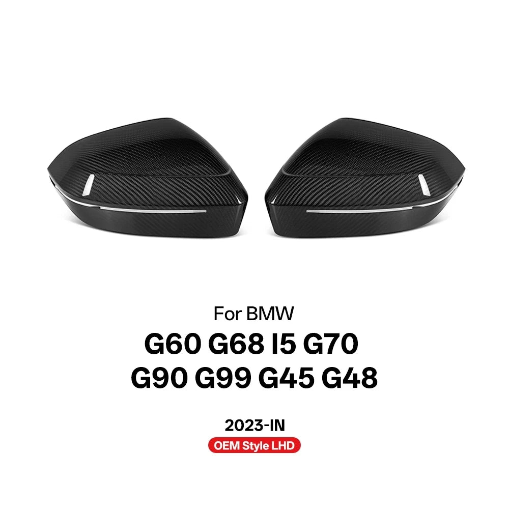 Carbon Fiber Car Mirror Caps For BMW G60 G90 G99 M5