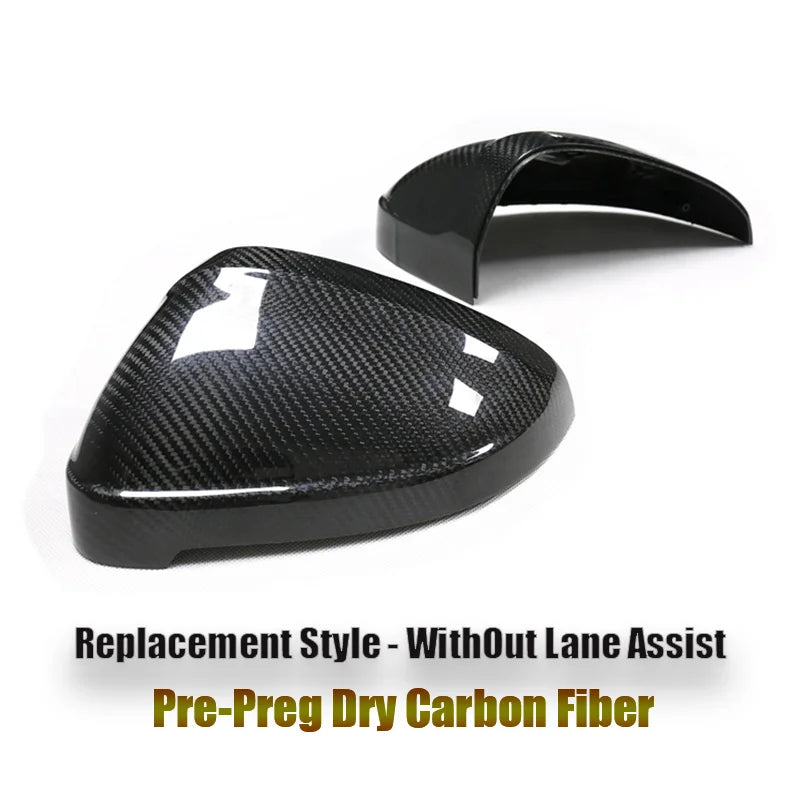 Pre-Preg Dry Carbon Fiber Side Mirror Cover Cap For Audi B9 A5 S5 RS5 2017-2023 W W/O Lane Assist Carbon Rearview Mirror Housing
