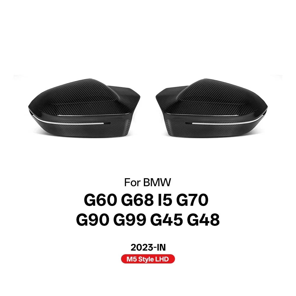 Carbon Fiber Car Mirror Caps For BMW G60 G90 G99 M5
