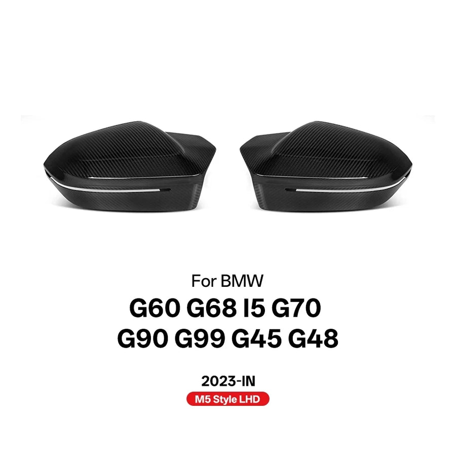 Carbon Fiber Car Mirror Caps For BMW G60 G90 G99 M5