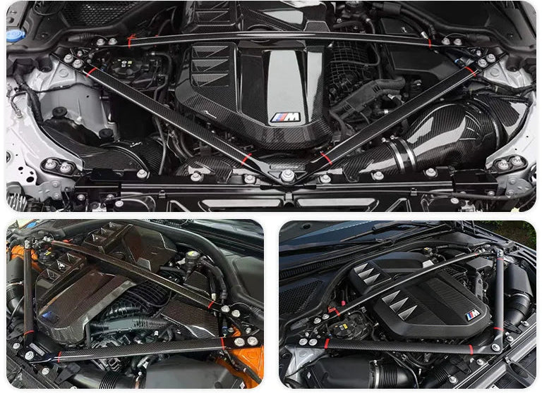 Carbon Fiber Engine Bay Strut Bar For BMW G80 G82 M3 M4