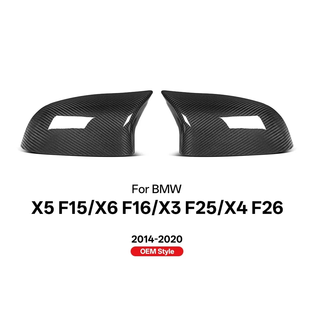 Carbon Fiber Side Rearview Mirror Caps For BMW X5 F15 X6 F16 X3 F25 X4 F26