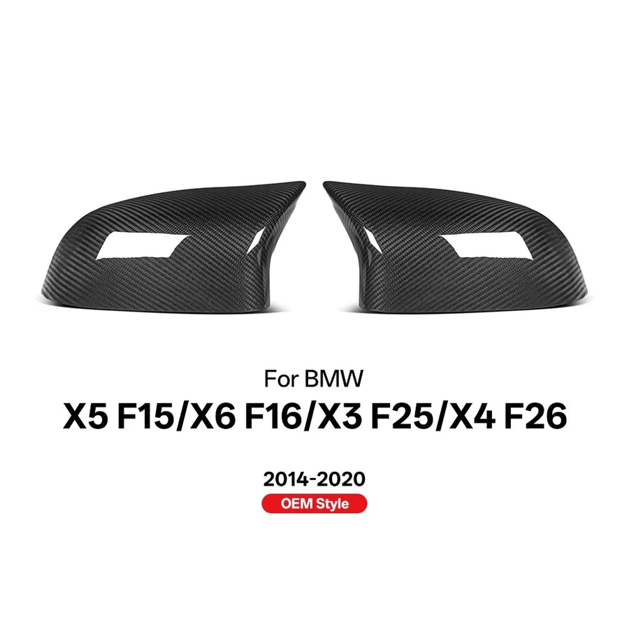 Carbon Fiber Side Rearview Mirror Caps For BMW X5 F15 X6 F16 X3 F25 X4 F26