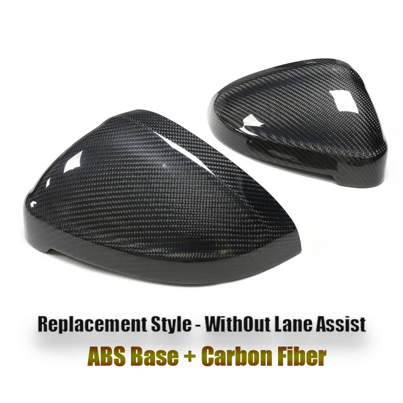 Pre-Preg Dry Carbon Fiber Side Mirror Cover Cap For Audi B9 A5 S5 RS5 2017-2023 W W/O Lane Assist Carbon Rearview Mirror Housing