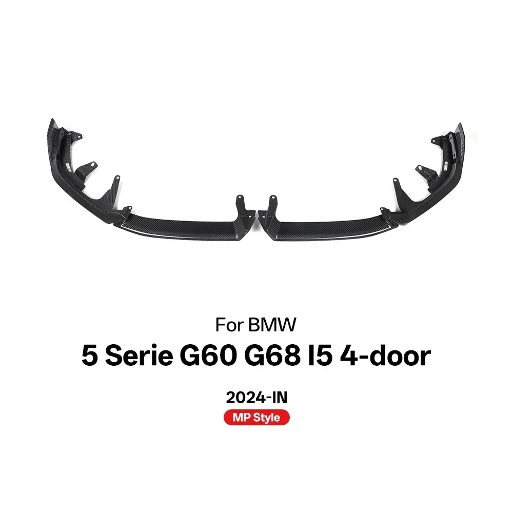 MP - Style Carbon Fiber Front Lip For BMW 5 Series G60 I5 4Pcs/Set