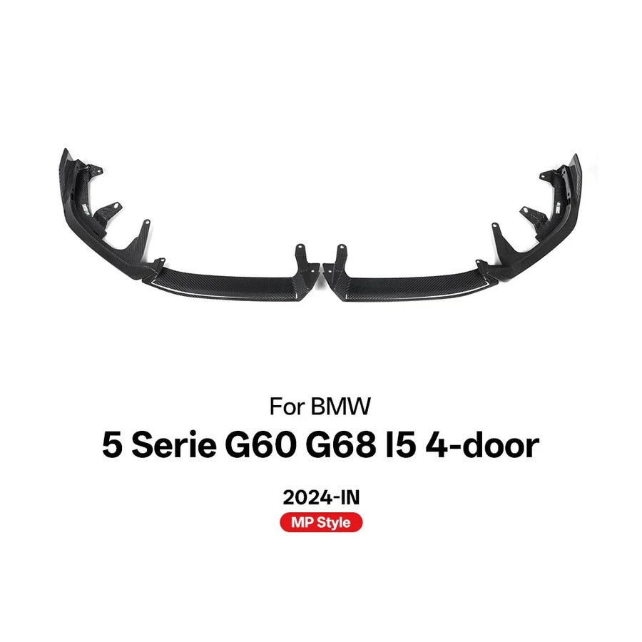 MP - Style Carbon Fiber Front Lip For BMW 5 Series G60 I5 4Pcs/Set